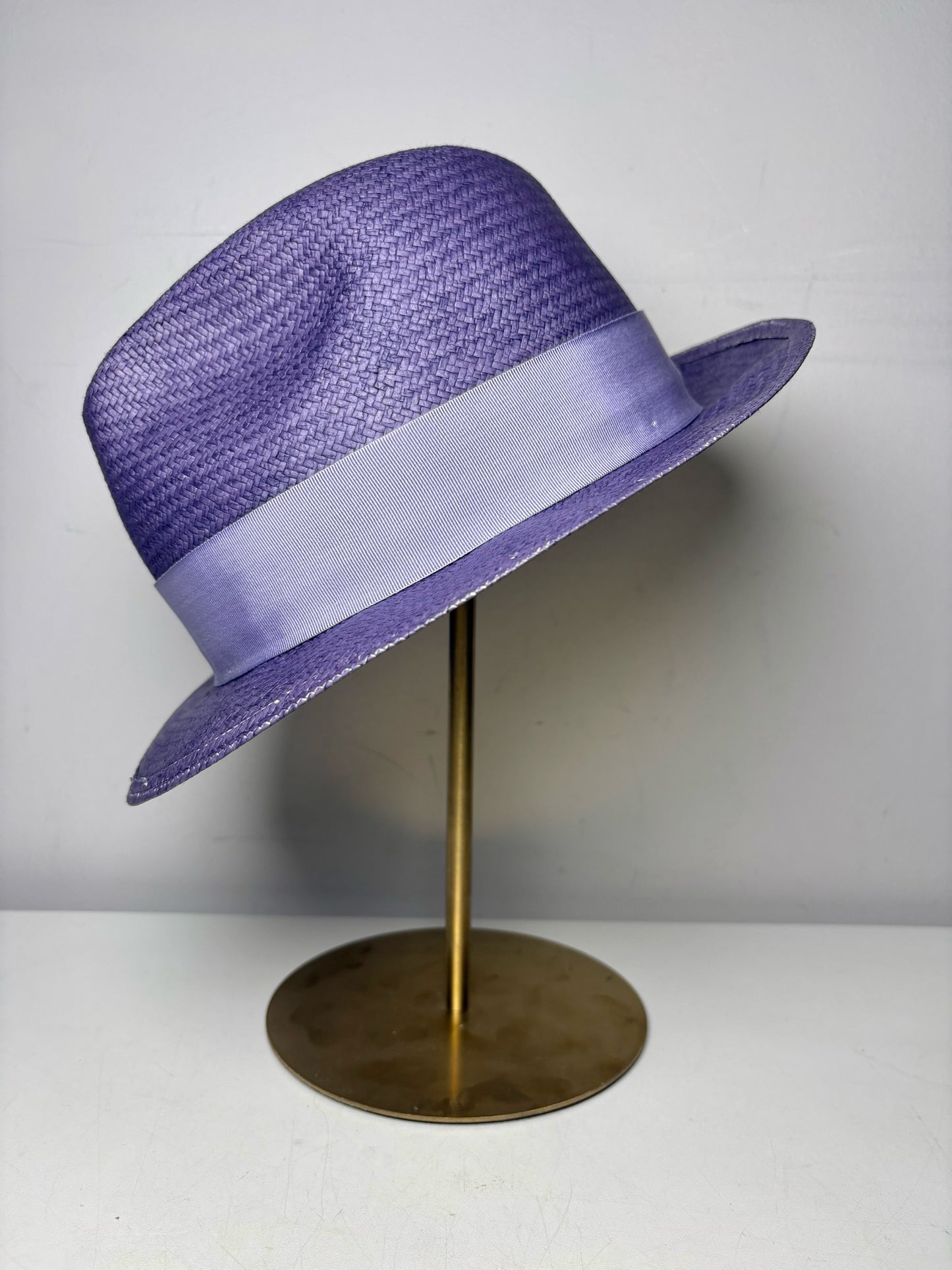 Borsalino Women's Paper Pre-owned Purple 58 Hat
