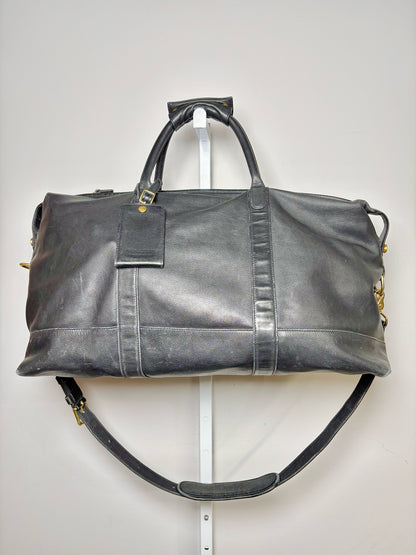 Coach Black Leather Solid Men's Duffle/Weekend Bag
