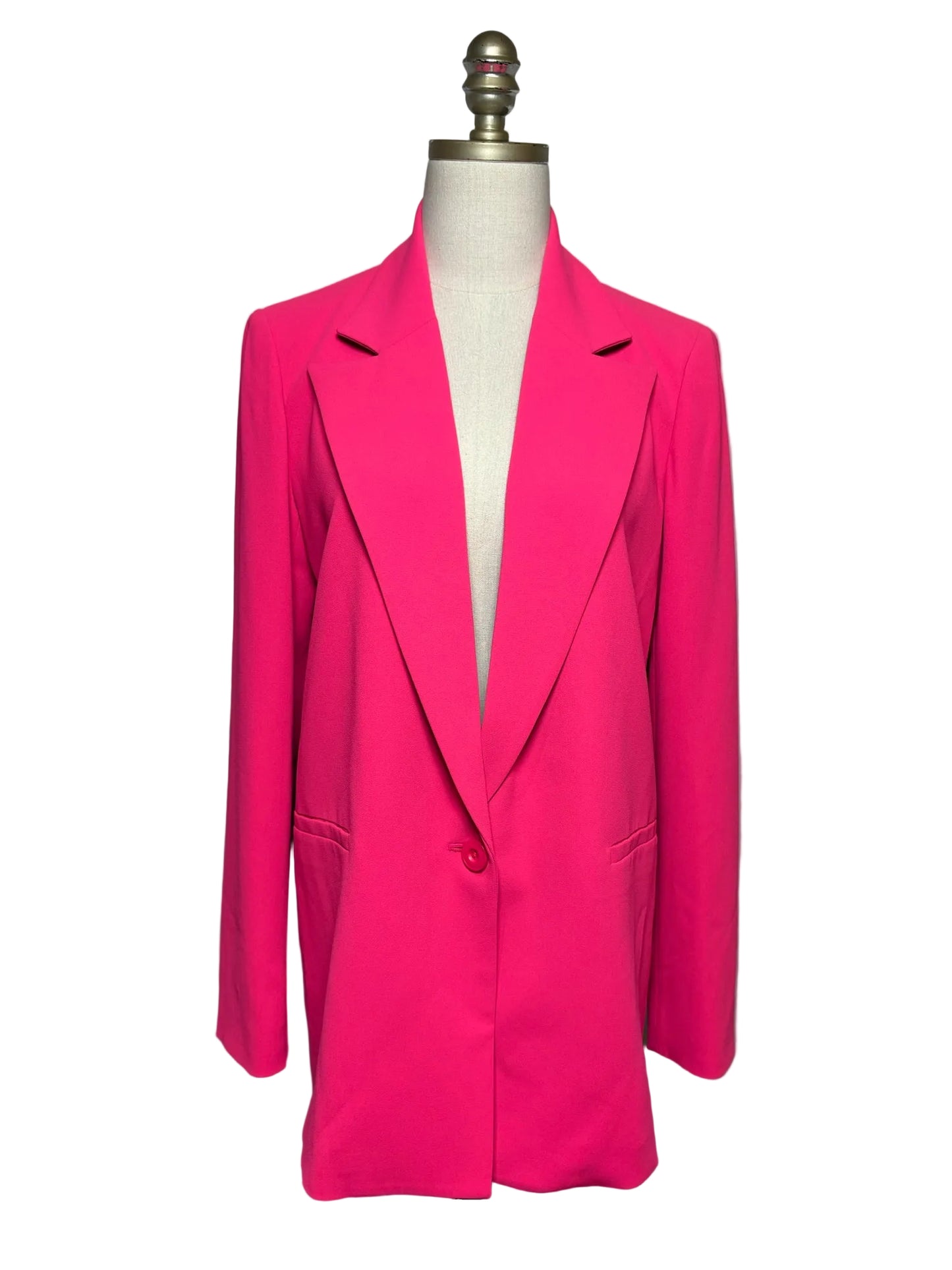 Women Size 4 Alice + Olivia Hot Pink Pre-Owned Single-Button Jacket
