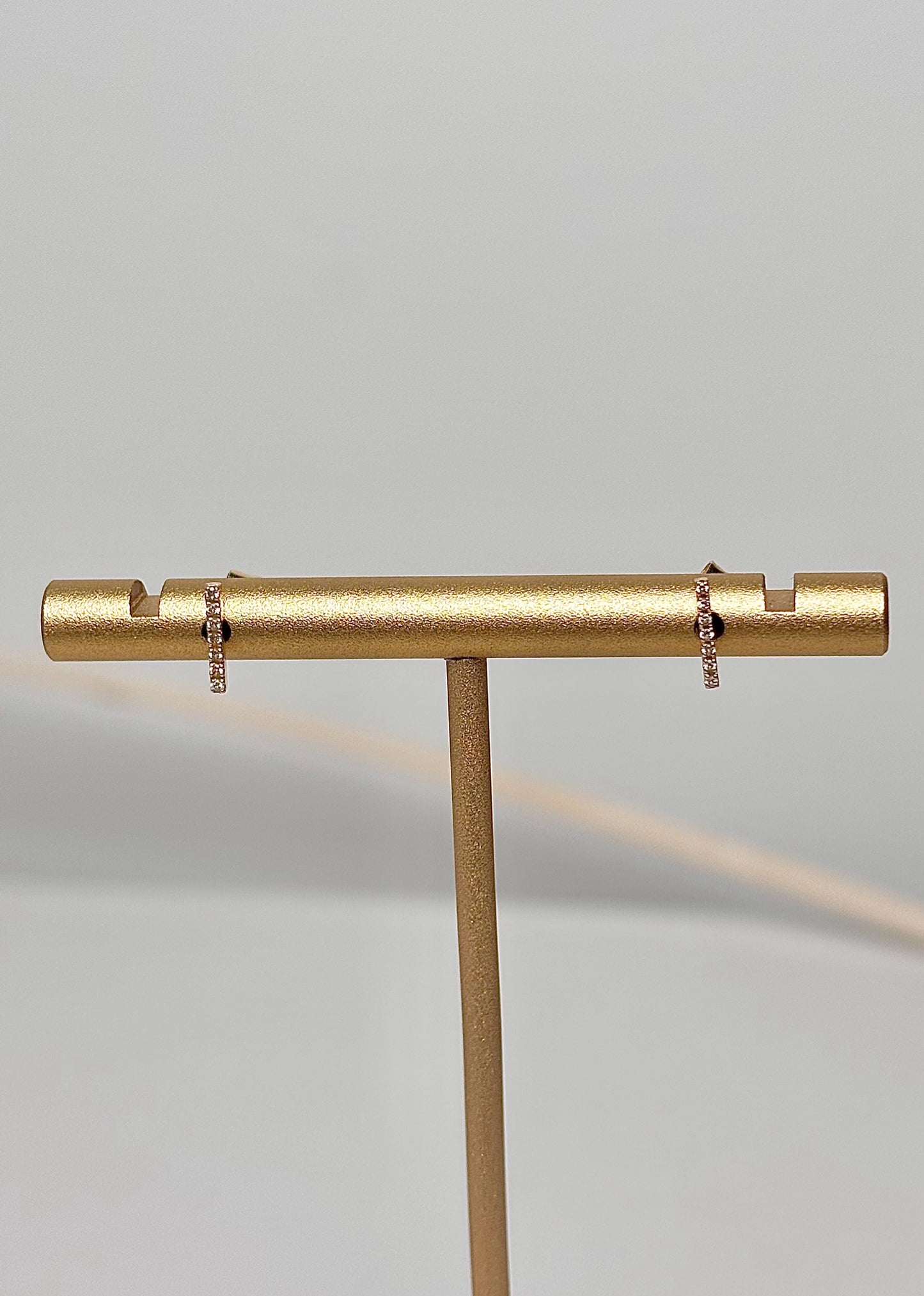 14K Gold Shane Company Pave' Diamonds Earrings