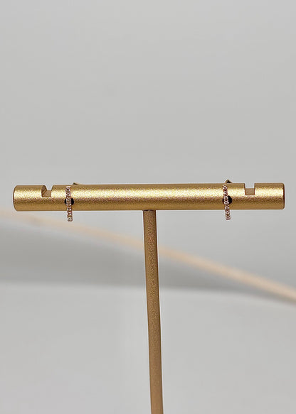 14K Gold Shane Company Pave' Diamonds Earrings