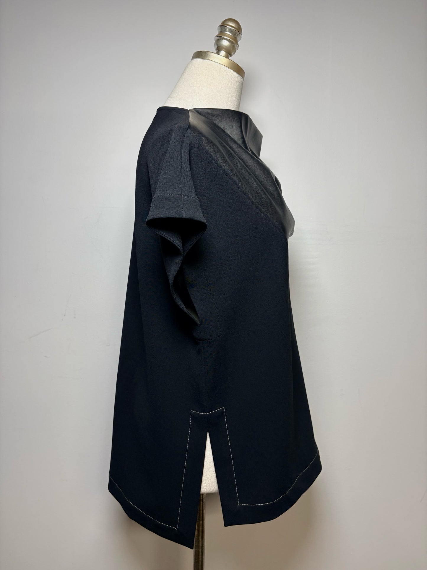 Women's Size 6 Proenza Schouler Black Triacetate Polyester NWT Pre-Owned Blouse