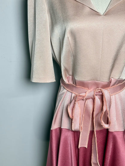 Women Size 40 (0 - 4 US) Paule Ka Pink Colorblock Women's Pre-owned Dress