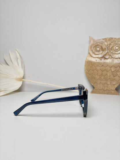 Acetate Self-Portrait x Le Specs Blue Sunglasses