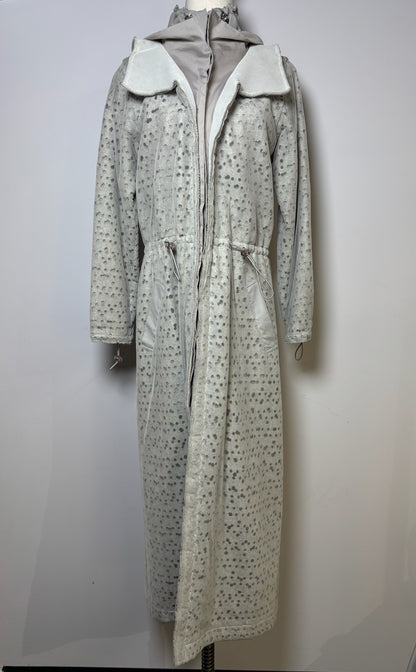 Women Size 2 Matsaki Matsushima Gray Solid Cotton, Wool Coat