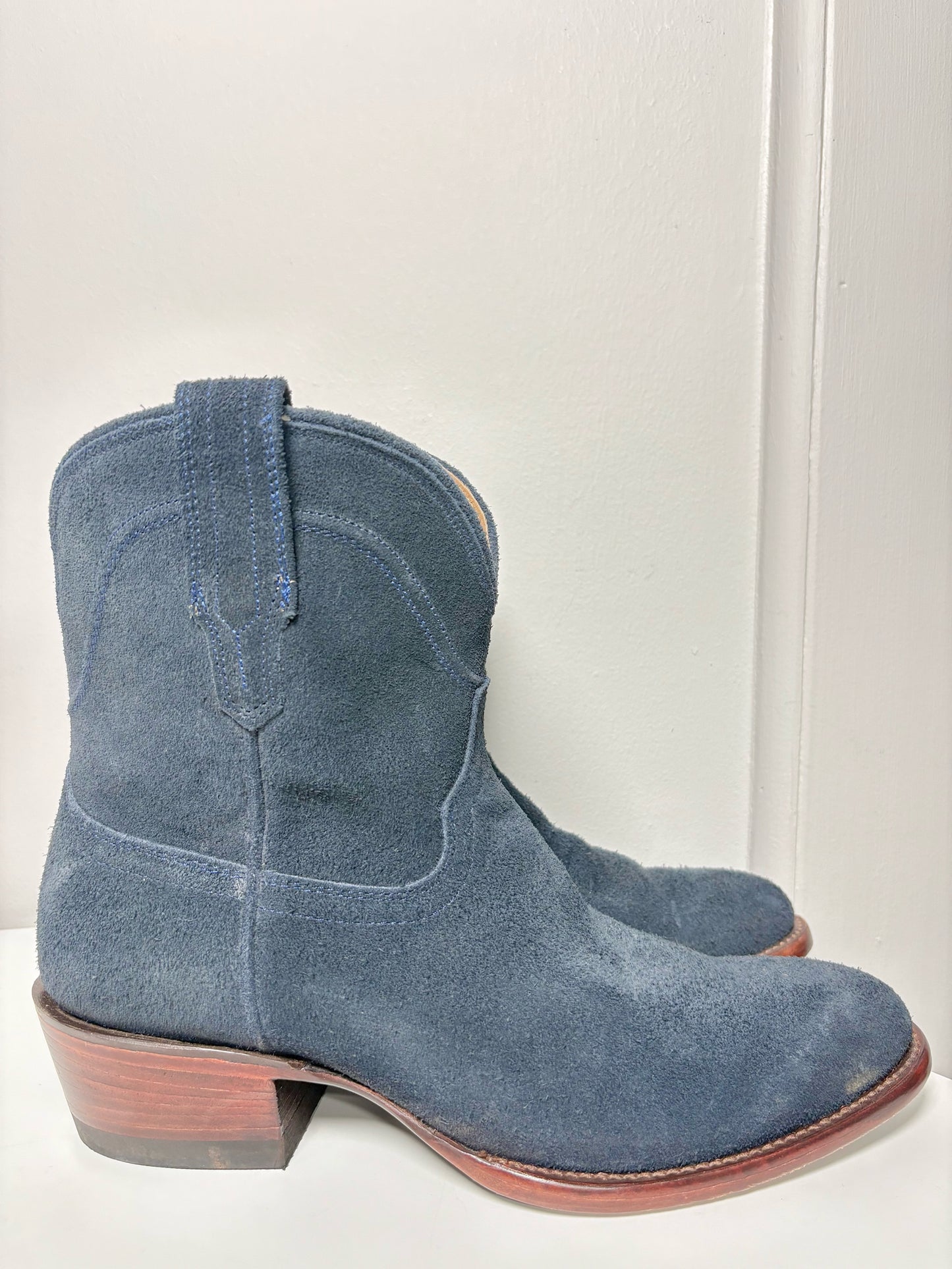 W Shoe Size 9 Tecovas Charcoal Suede Pre-owned Boots