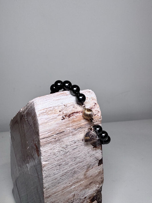 Beneficial Hematite Bracelet 14K Gold