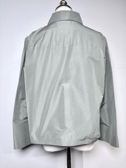Women Size 36 (2) Jil Sander Olive Green Solid 100% Cotton Jacket