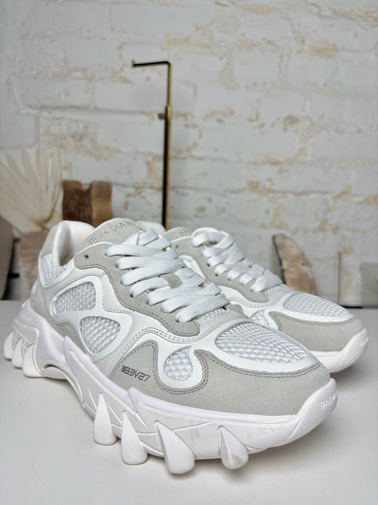 W Shoe Size 39 (8.5 US) Balmain B-eastWhite Leather NWT Sneakers