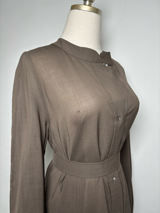 Women Size One Size Chloe Olive Solid Blend Pre-owned Blouse
