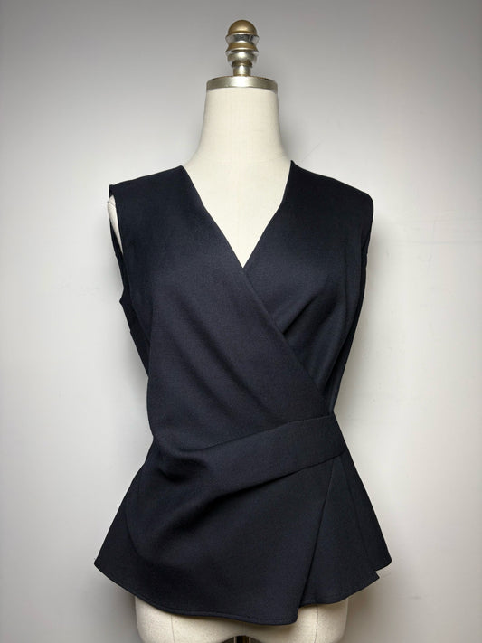 Women Size 38 (4 US) Jil Sander Black Sleeveless 100% Wool Pre-owned Top