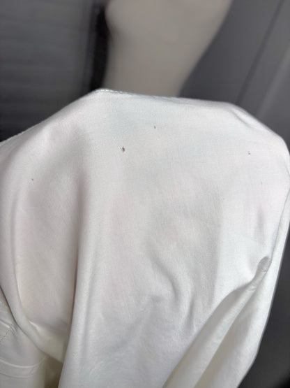 Women Size M Yohji Yamamoto White Solid Cotton Vintage Shirt