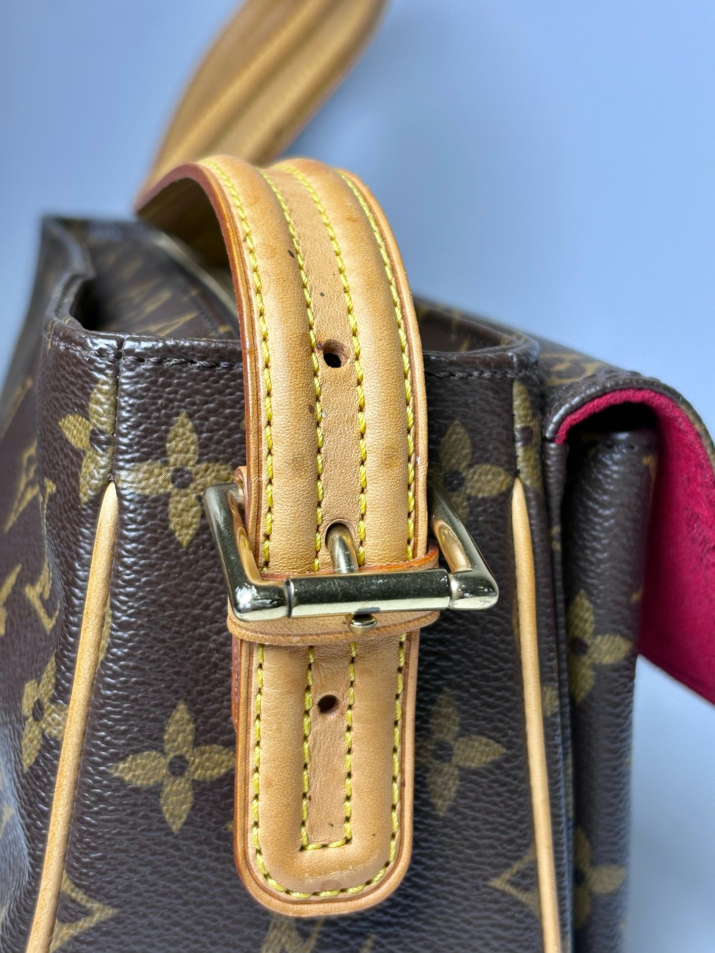 Louis Vuitton Vivacite MM Monogram Coated Canvas Authentic Bag Pre-owned