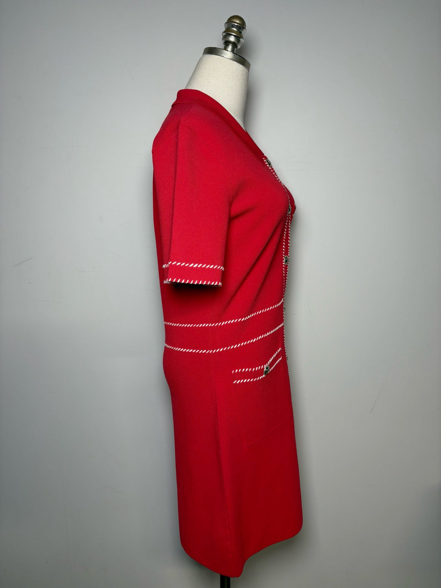 Women Size 40 (M/L) Maje Red Raveny Knit SS NWT Dress