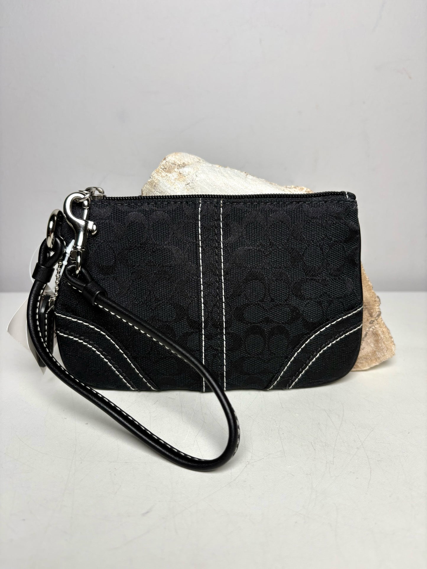 Coach Monogram Vintage Canvas NWT Black Mini Purse