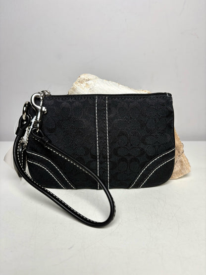 Coach Monogram Vintage Canvas NWT Black Mini Purse