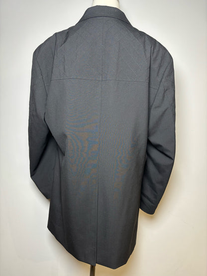 Issey Miyake Black Wool Diamond Quilt Panels Solid Men's 5 (XL, US) Suit