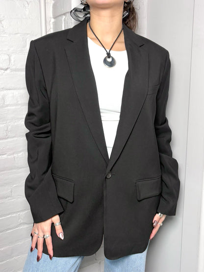 Women Size 12 A.L.C. Black Solid Blazer