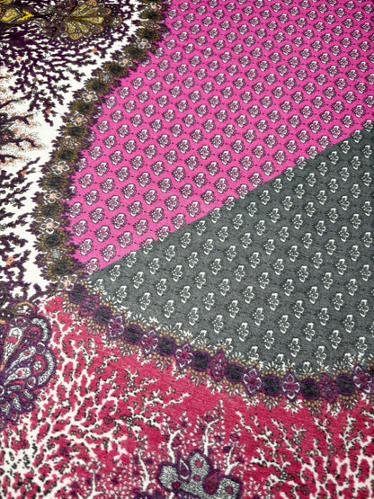 Women's Authentic Gucci Purple Multicolor Paisley Silk Blend NWT Pre-Owned Square Scarf