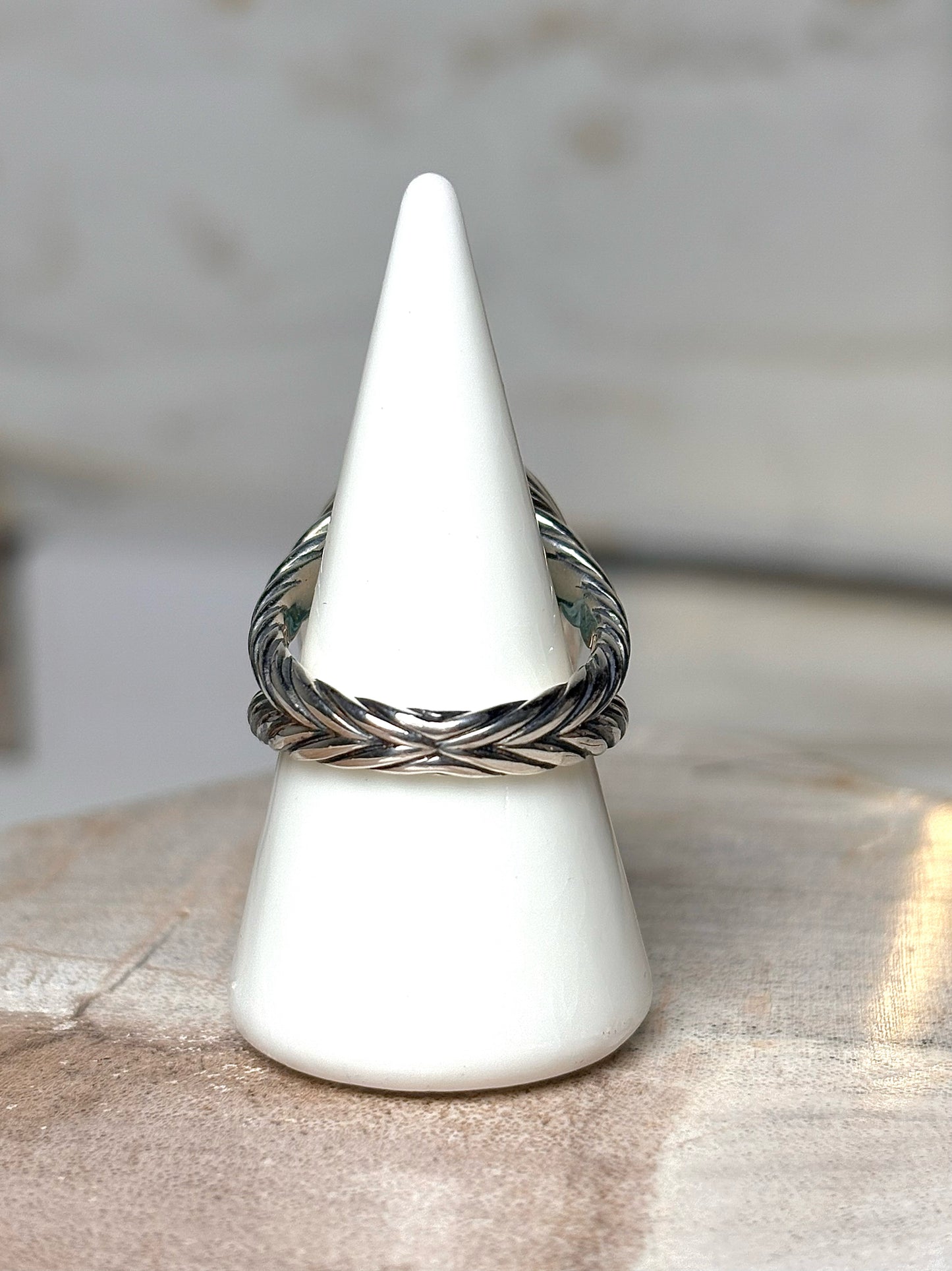 David Yurman Blue Topaz Silver 7 Pre-owned Albion Sterling Silver Ring