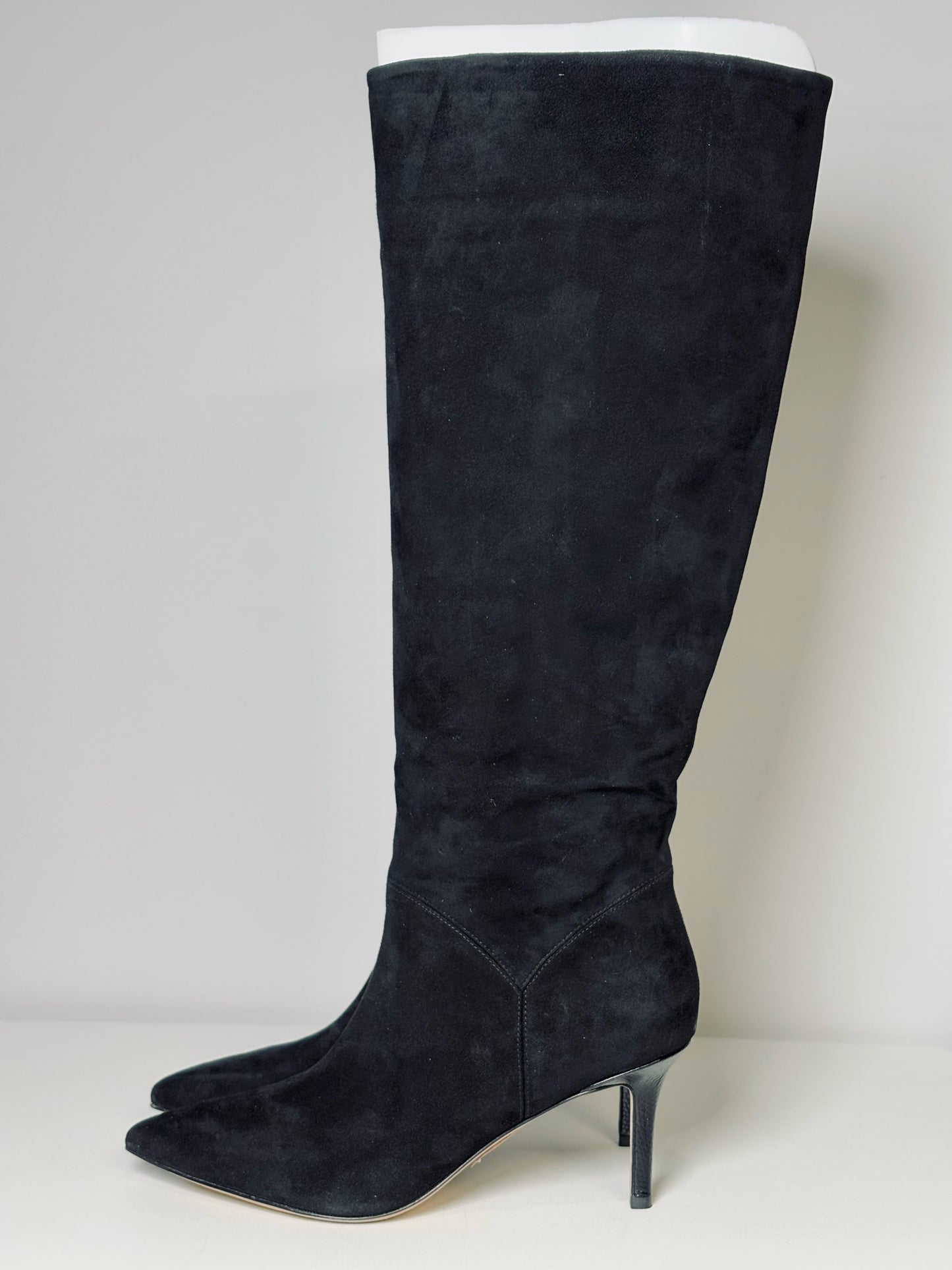 W Shoe Size 8.5 Veronica Beard Black Leather Suede Lexington Boots