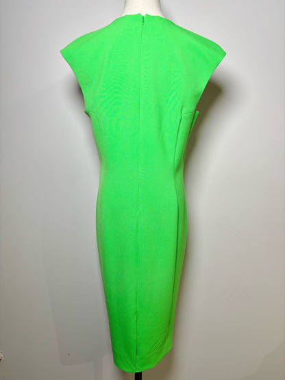 Women Size L Carlisle Lime Green Sheath Sleeveless Executive Dress