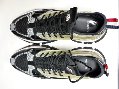 Moncler Black, Green, White Polyester Colorblock Men's Pre-owned 44 Sneakers