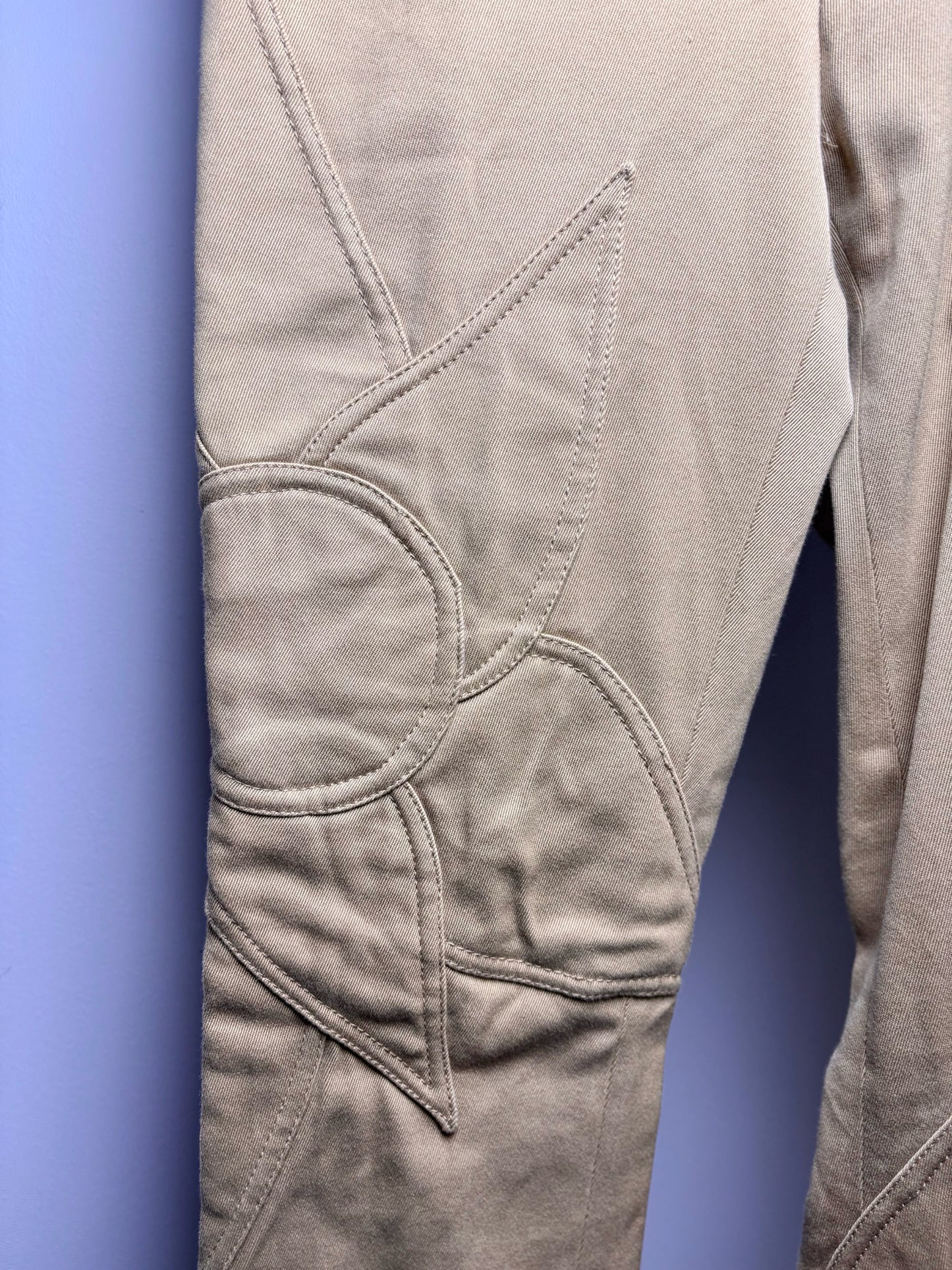 Women Size 38 (2 - 4 US) Dolce & Gabbana Tan Embroidered Cotton Vintage Pants