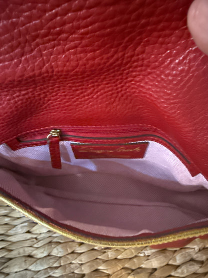 Women's Dooney & Bourke Hayden Red/Gold 2006 Vintage Pre-owned Clutch Bag
