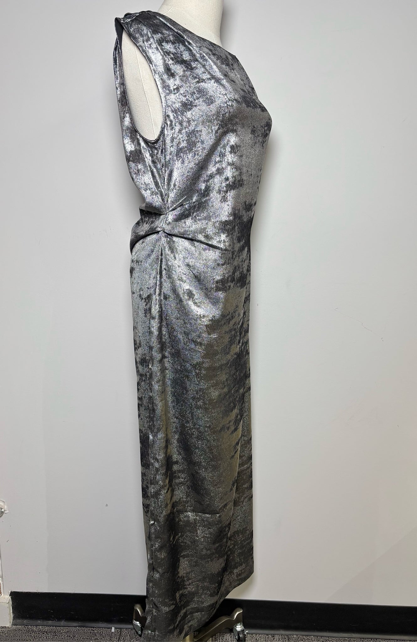 Women Size S Brochu Walker Metallic Silver Metallic Dress Women Size S Brochu Walker Metallic Silver Metallic Dress