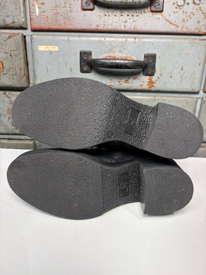 W Shoe Size 38 Janet Sport Black Leather Boots