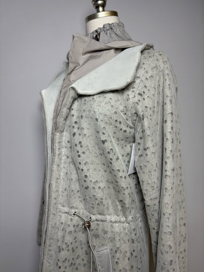 Women Size 2 Matsaki Matsushima Gray Solid Cotton, Wool Coat