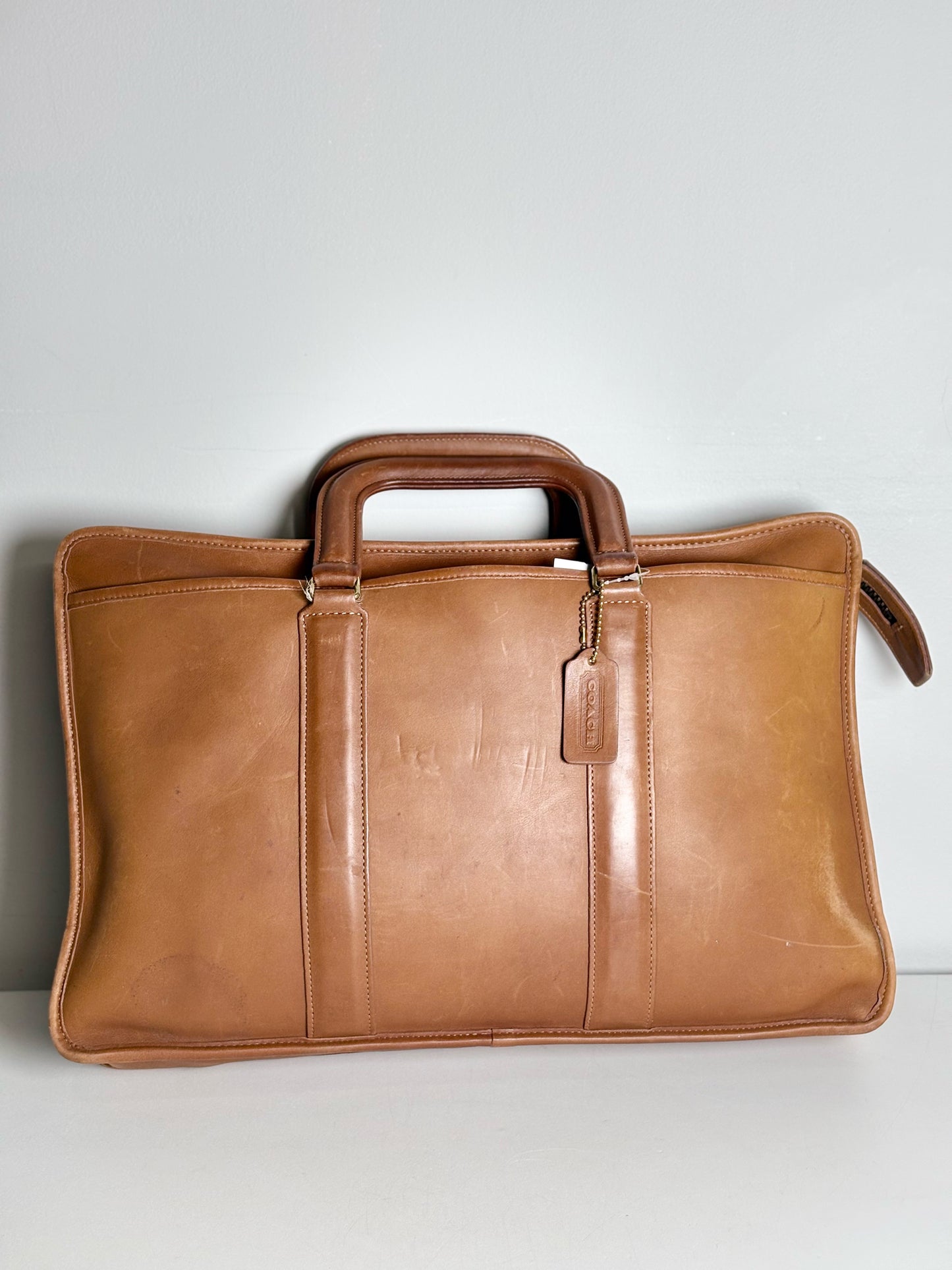 Vintage Coach 1324-313 Leather Briefcase Made in USA | Pre-owned Classic Work Bag