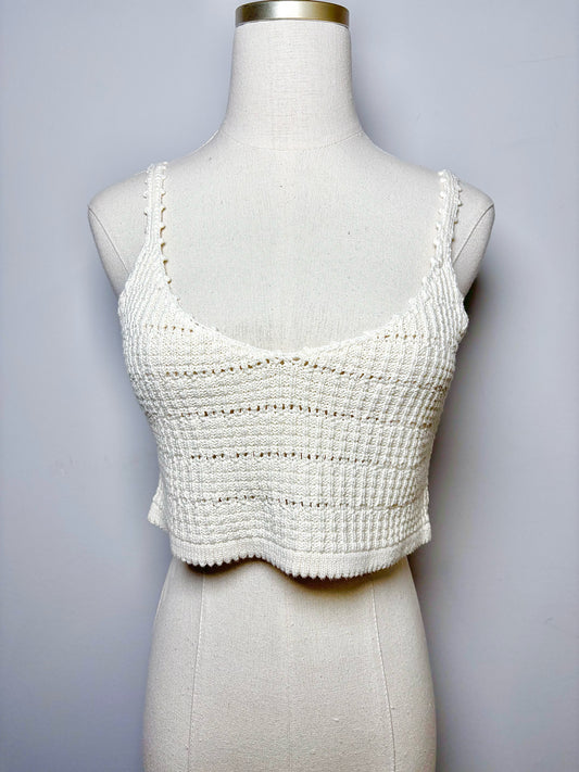 Women Size XS Reformation Cream Knitted Tank Top