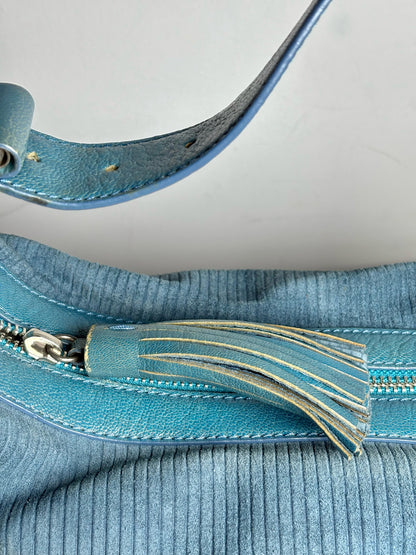 Marc Jacobs Solid Y2K Vintage Pre-owned Teal Fabric/Leather Shoulder Purse