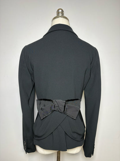 Women's Moschino Cheap + Chic Black Bow Vintage Y2K Pre-Owned Jacket