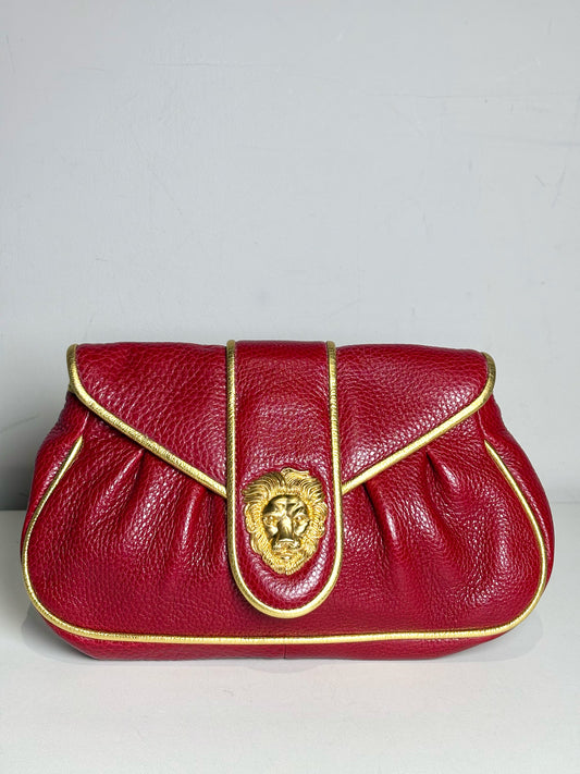 Women's Dooney & Bourke Hayden Red/Gold 2006 Vintage Pre-owned Clutch Bag