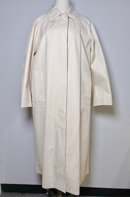 Women Size M COS Ecru Solid Coat