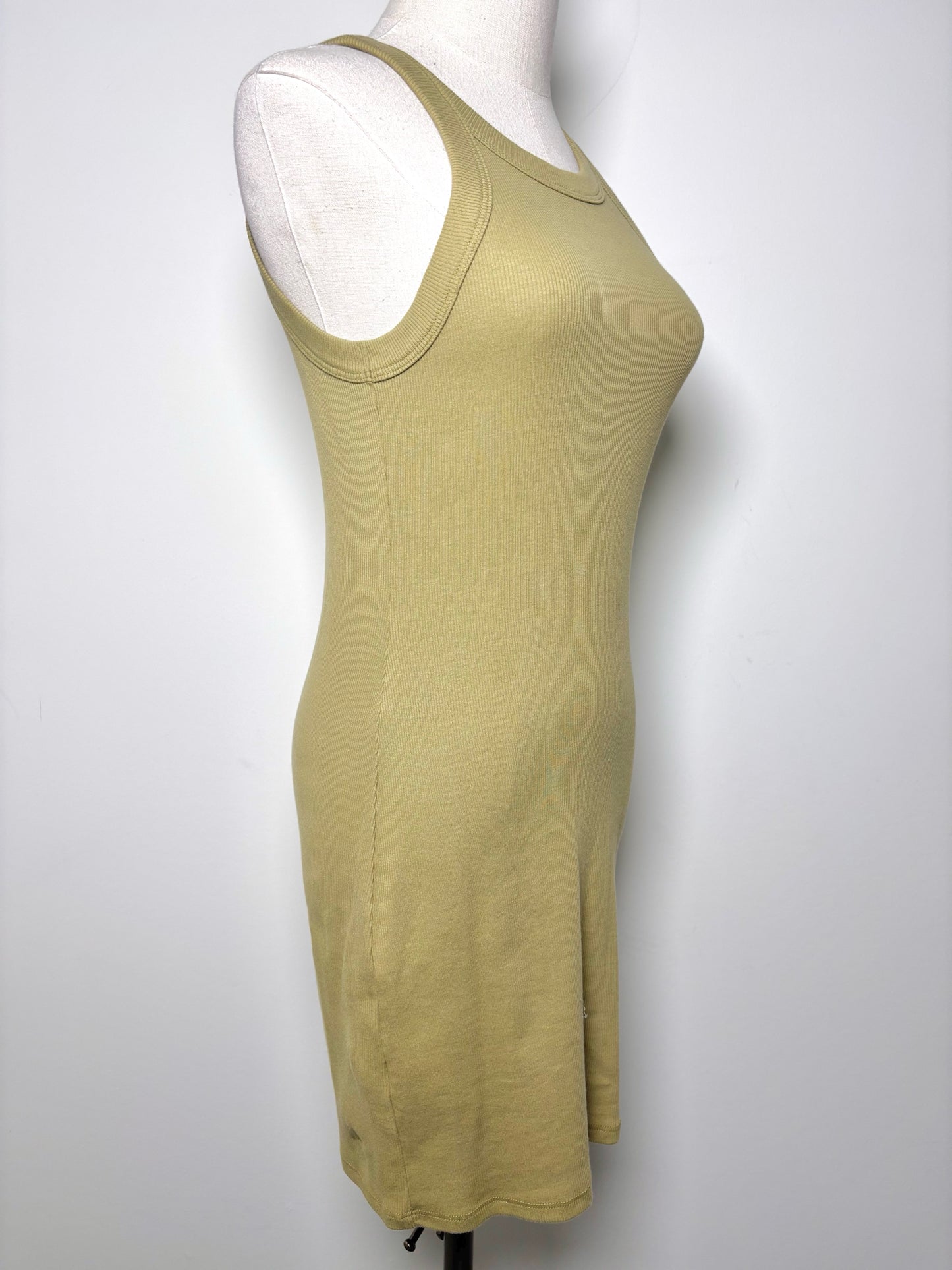 Women Size S Reformation Olive Green Solid Organic Cotton, Spandex NWT Dress