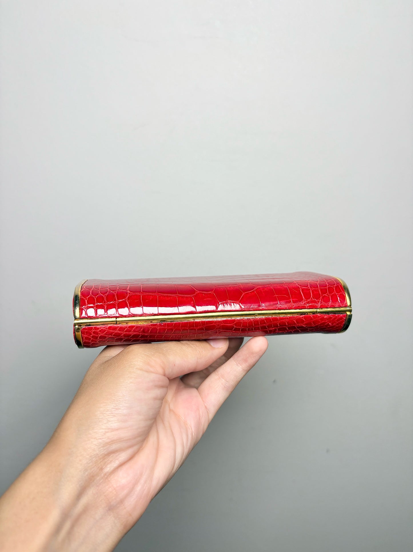 Judith Leiber Leather Red Cowhide Purse