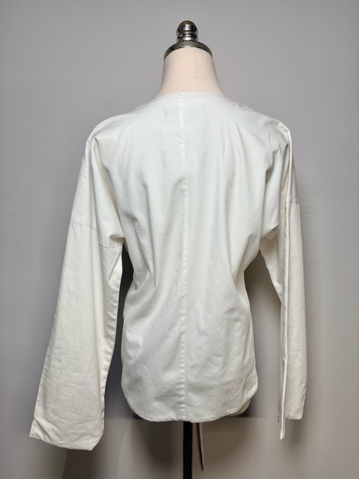 Women Size XS/S Comme des Garçons White Pure Cotton Pre-Owned Collector's Shirt