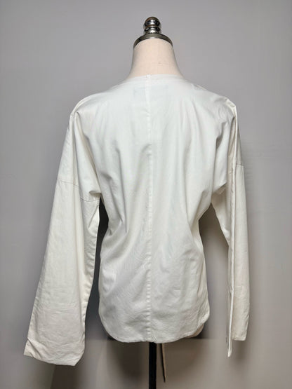 Women Size XS/S Comme des Garçons White Pure Cotton Pre-Owned Collector's Shirt
