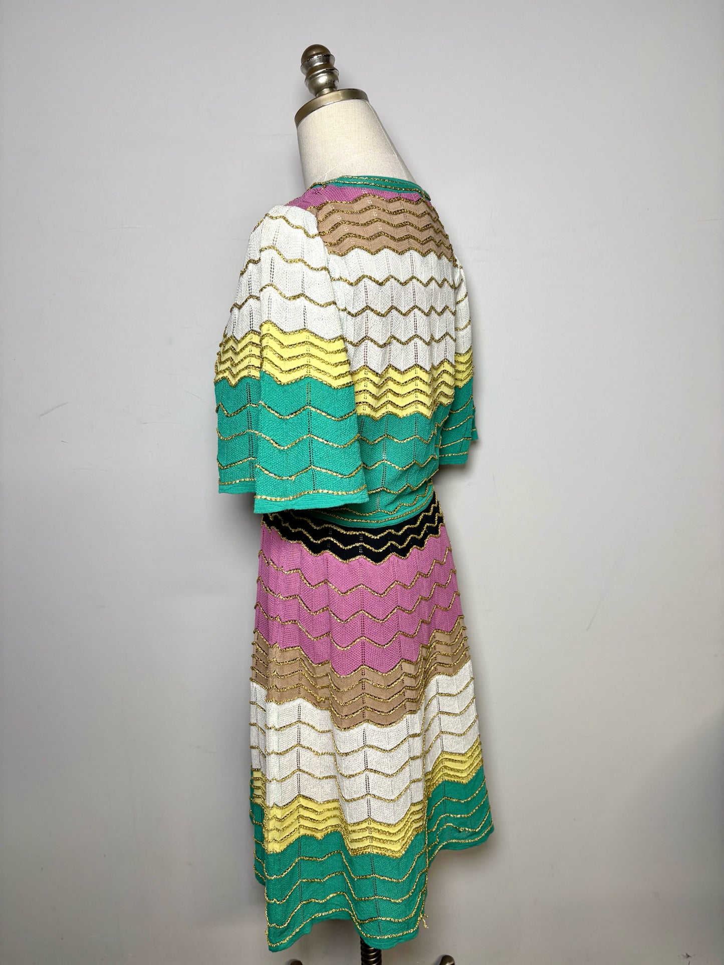Women Size 42 ( 6 US) M Missoni Multi-Color Chevron A-line Pre-owned NWT Dress