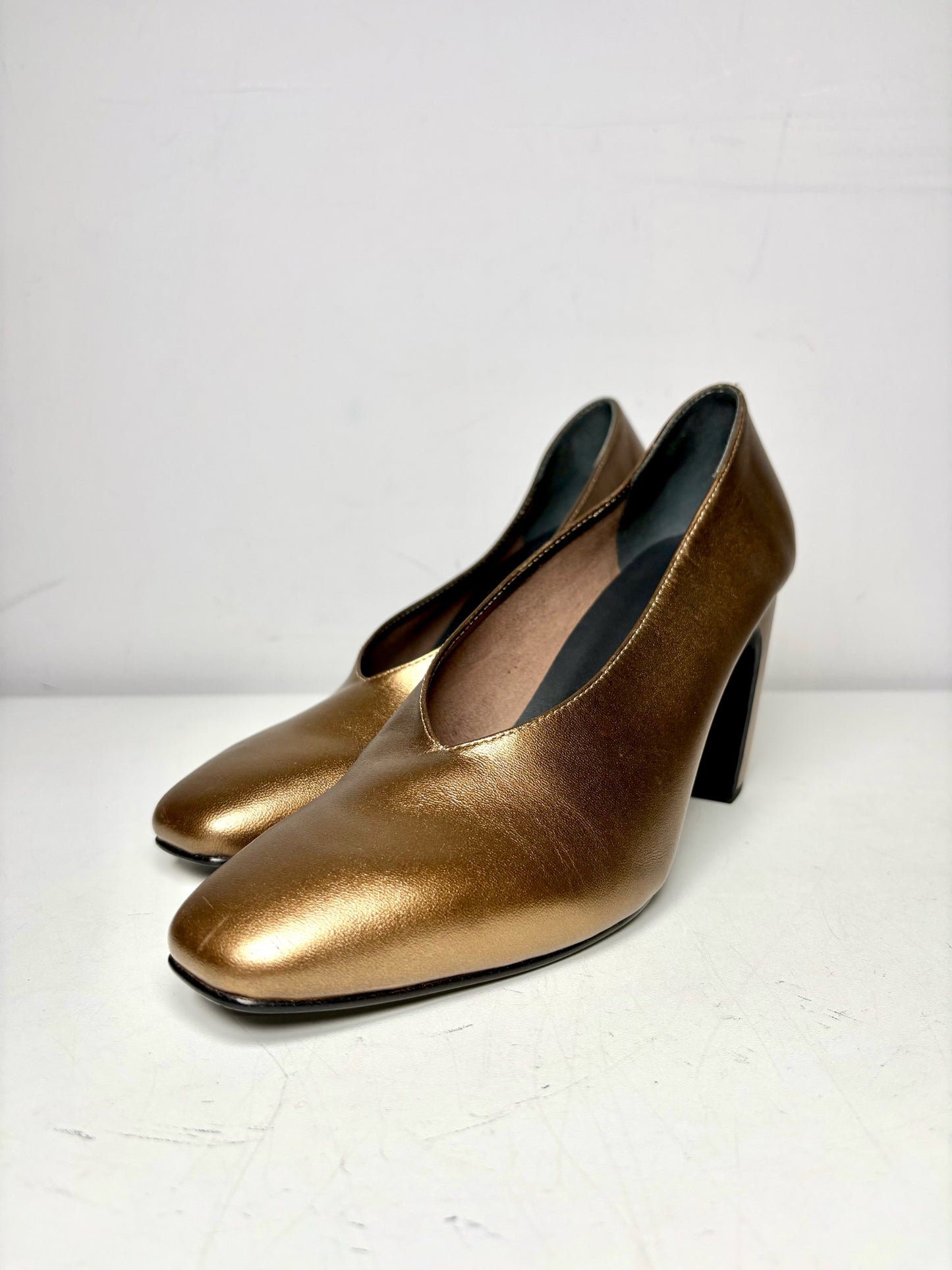 W Shoe Size 9.5 Rachel Comey Chloris Bronze Leather Cowhide Pre-owned, NWT Pumps