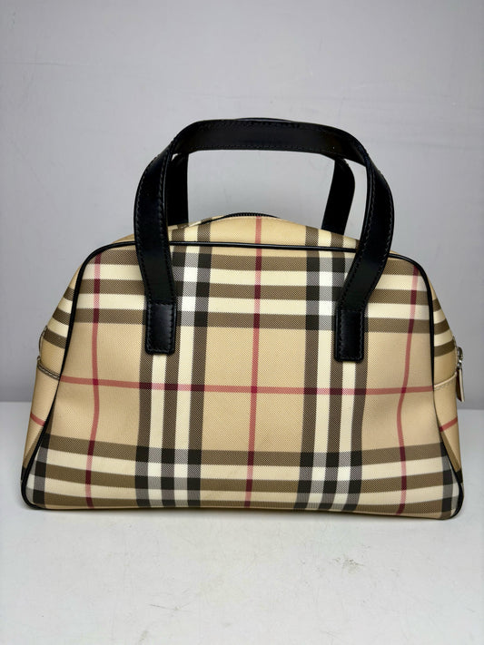 Women's Burberry Nova Check Coated Canvas  Pre-owned Bowler Bag