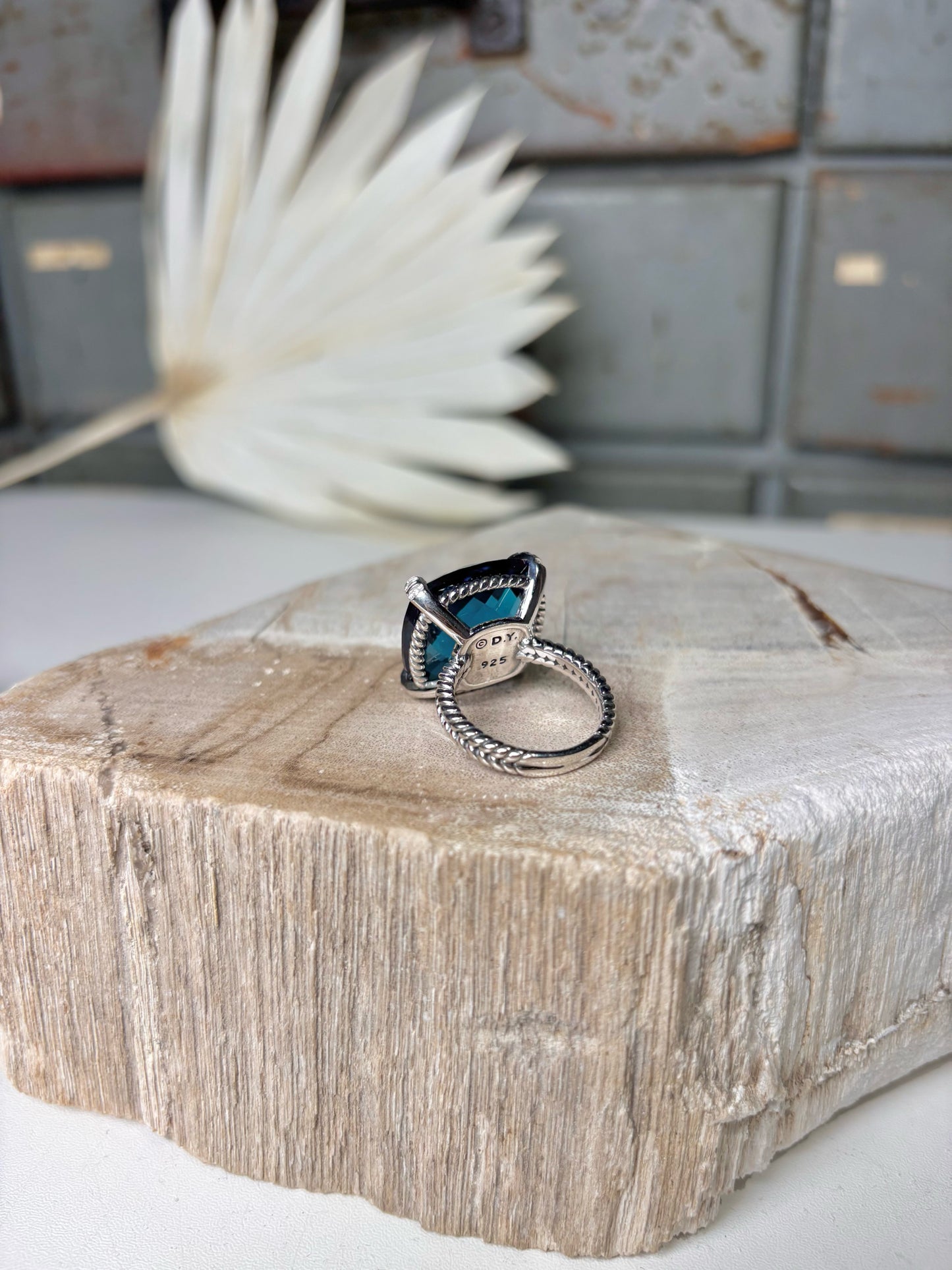 David YurmanChatelaine Blue Topaz Sz 8 Ring