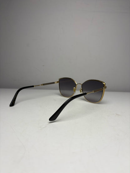 Women's Gucci GG0589SK Black & Gold Metal Pre-Owned Cat-Eye Sunglasses