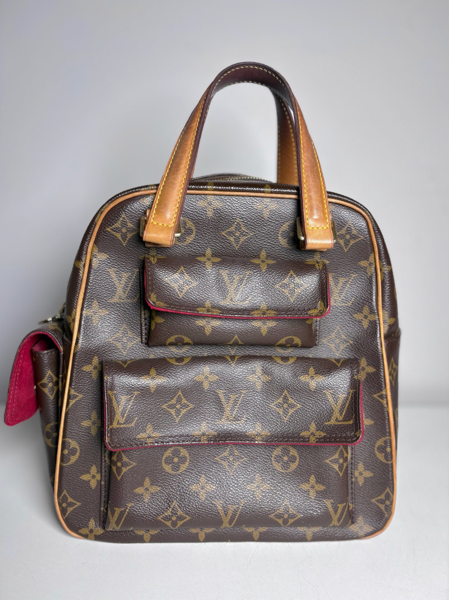Louis Vuitton Exentri Cite' Monogram Vintage Coated Canvas Pre-owned Brown Purse