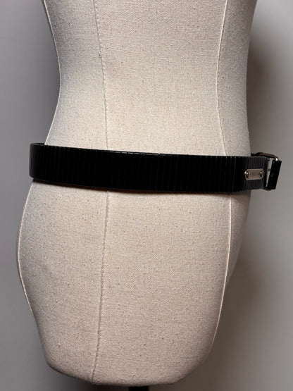 Women's Leather Helmut Lang Leather XS/S Vintage Black Y2K Pre-owned Belt