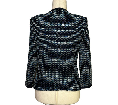 Women Size 8 St. John Multi-Color Geometric Wool Jacket